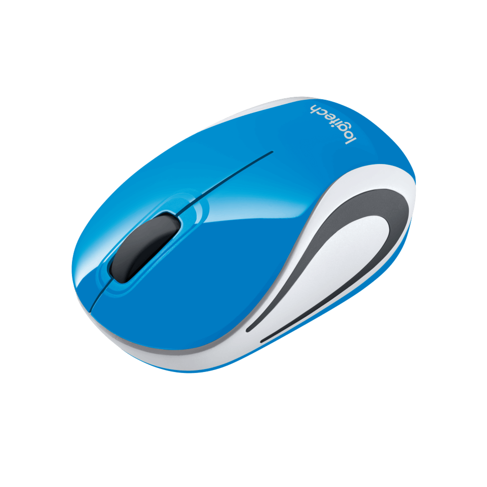 עכבר אלחוטי Logitech Mini M187 - צבע כחול שנתיים אחריות ע