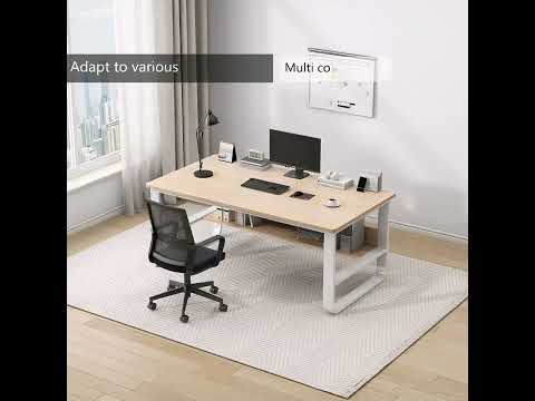 שולחן מחשב רוחב 140 ס''מ דגם TORONTO צבע עץ טבעי בשילוב לבן My office