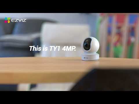 מצלמת אבטחה אלחוטית עם ראיית לילה Ezviz TY1 2K 4MP - צבע לבן שנה אחריות ע