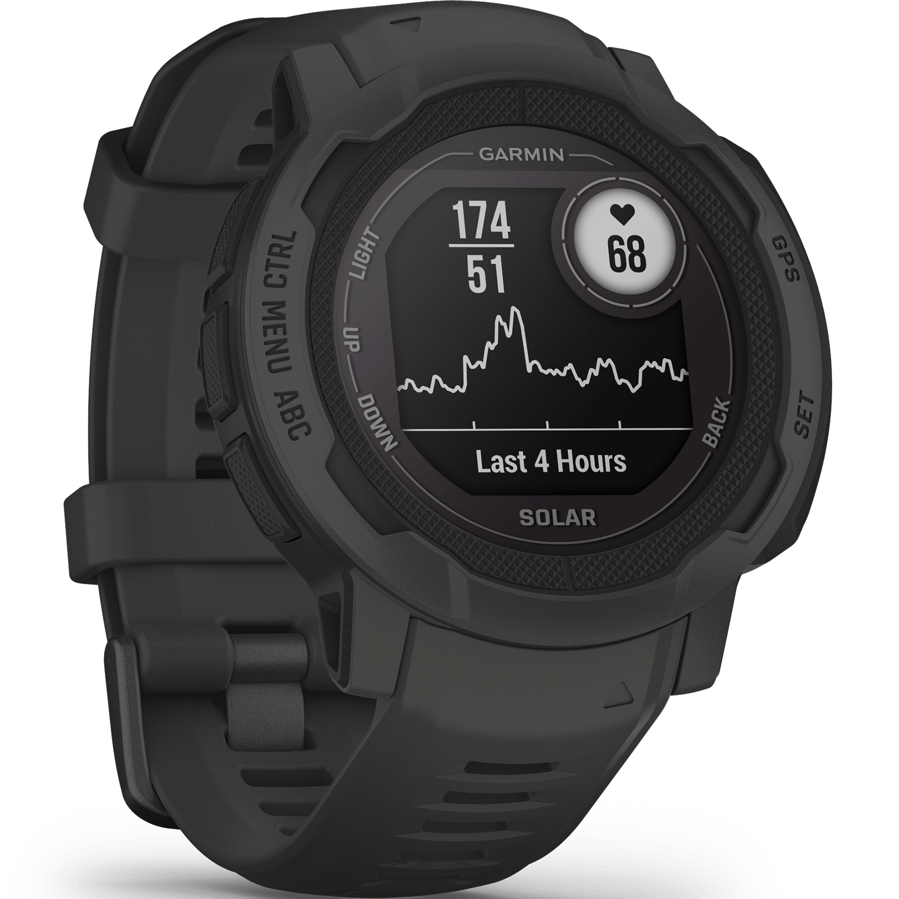 שעון ספורט חכם Garmin Instinct 2 Solar 45mm - צבע שחור גרפיט שנתיים אחריות ע