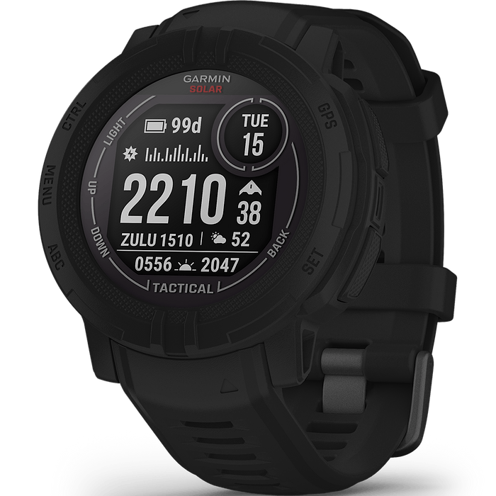 שעון ספורט חכם Garmin Instinct 2 Solar Tactical Edition 45mm - צבע שחור שנתיים אחריות עי היבואן הרשמי