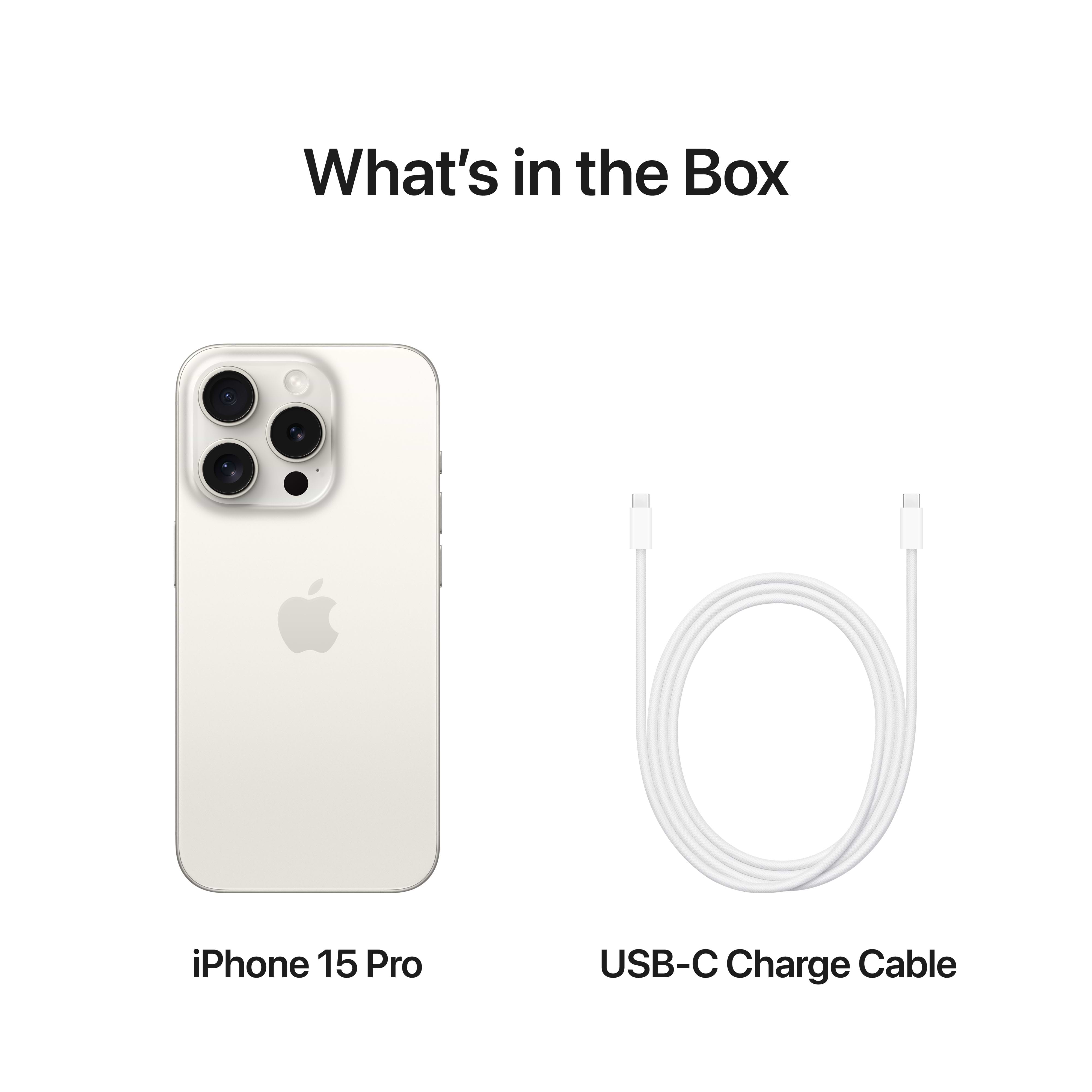 טלפון סלולרי Apple iPhone 15 Pro Max 256GB - צבע לבן טיטניום שנה אחריות ע״י היבואן הרשמי