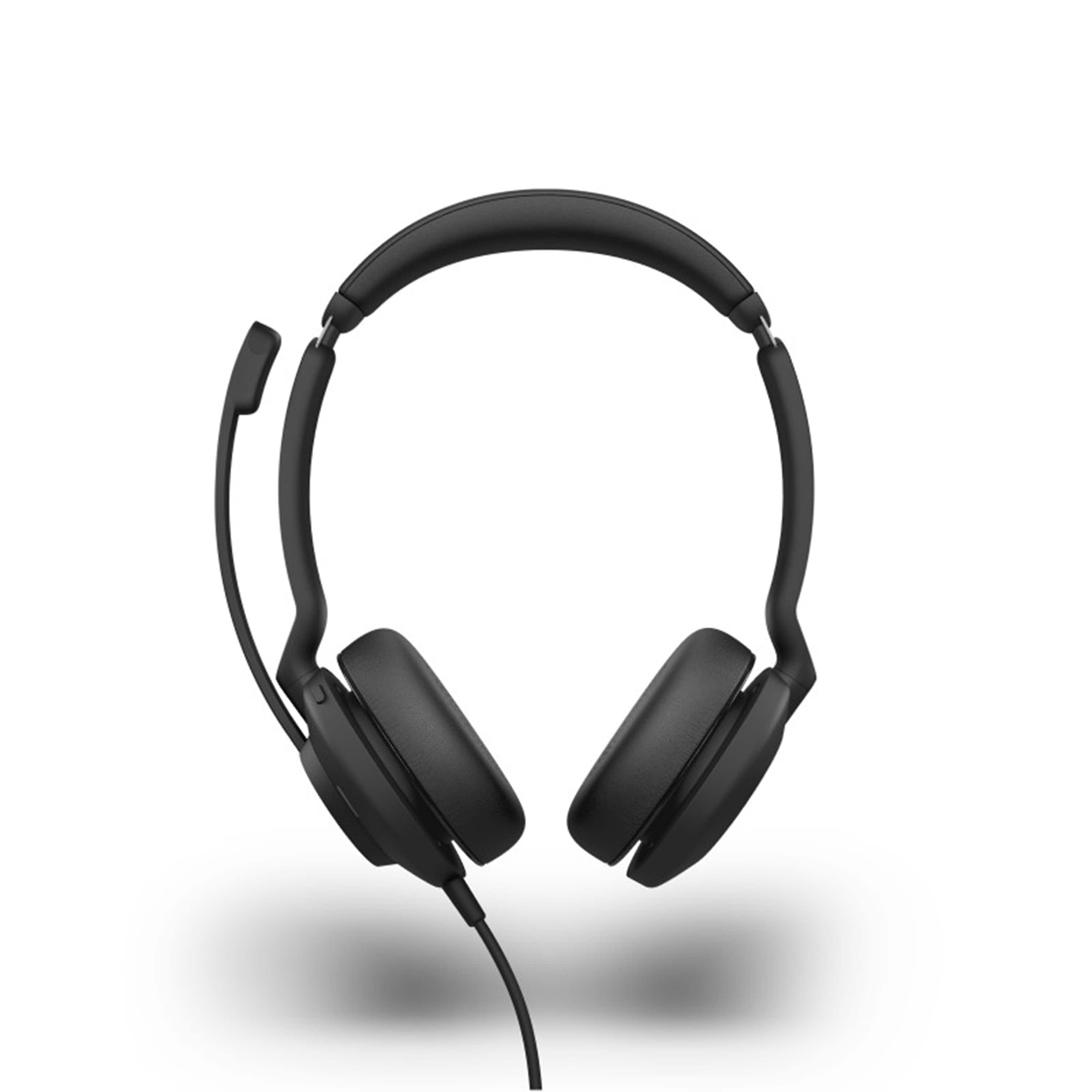 אוזניות חוטיות עם סינון רעשים פסיבי Jabra Evolve2 30MS USB-C - צבע שחור שנתיים אחריות ע