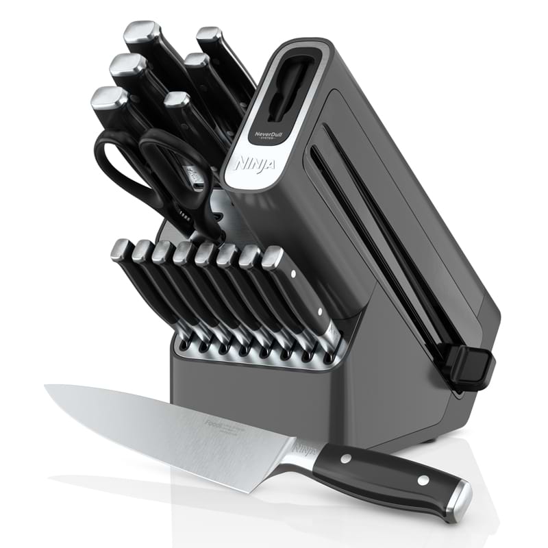 K32017NINJA StaySharp - מערכת 16 סכינים + משחיז
