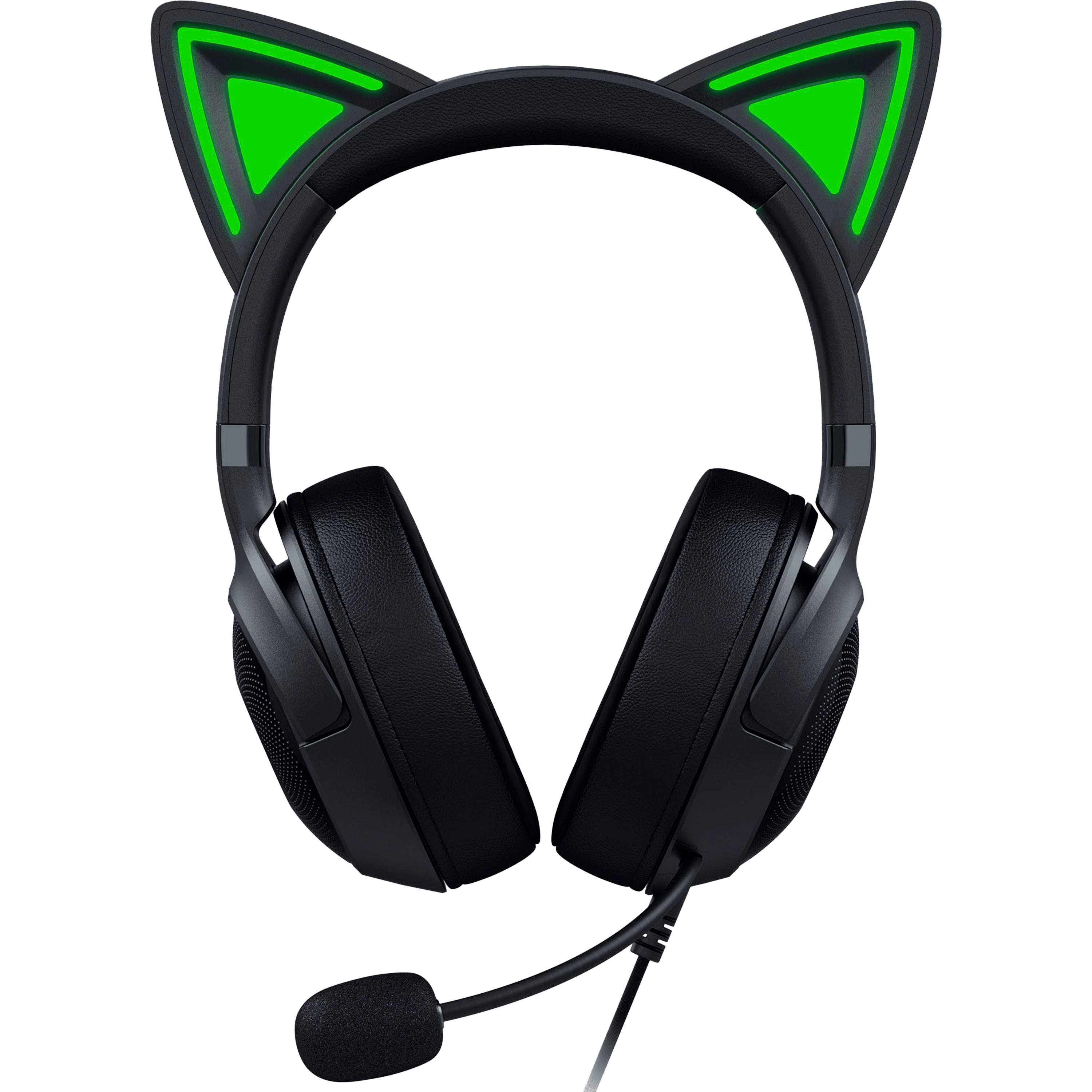 אוזניות גיימינג חוטיות Razer Kraken Kitty V2 RGB - צבע שחור שנתיים אחריות ע