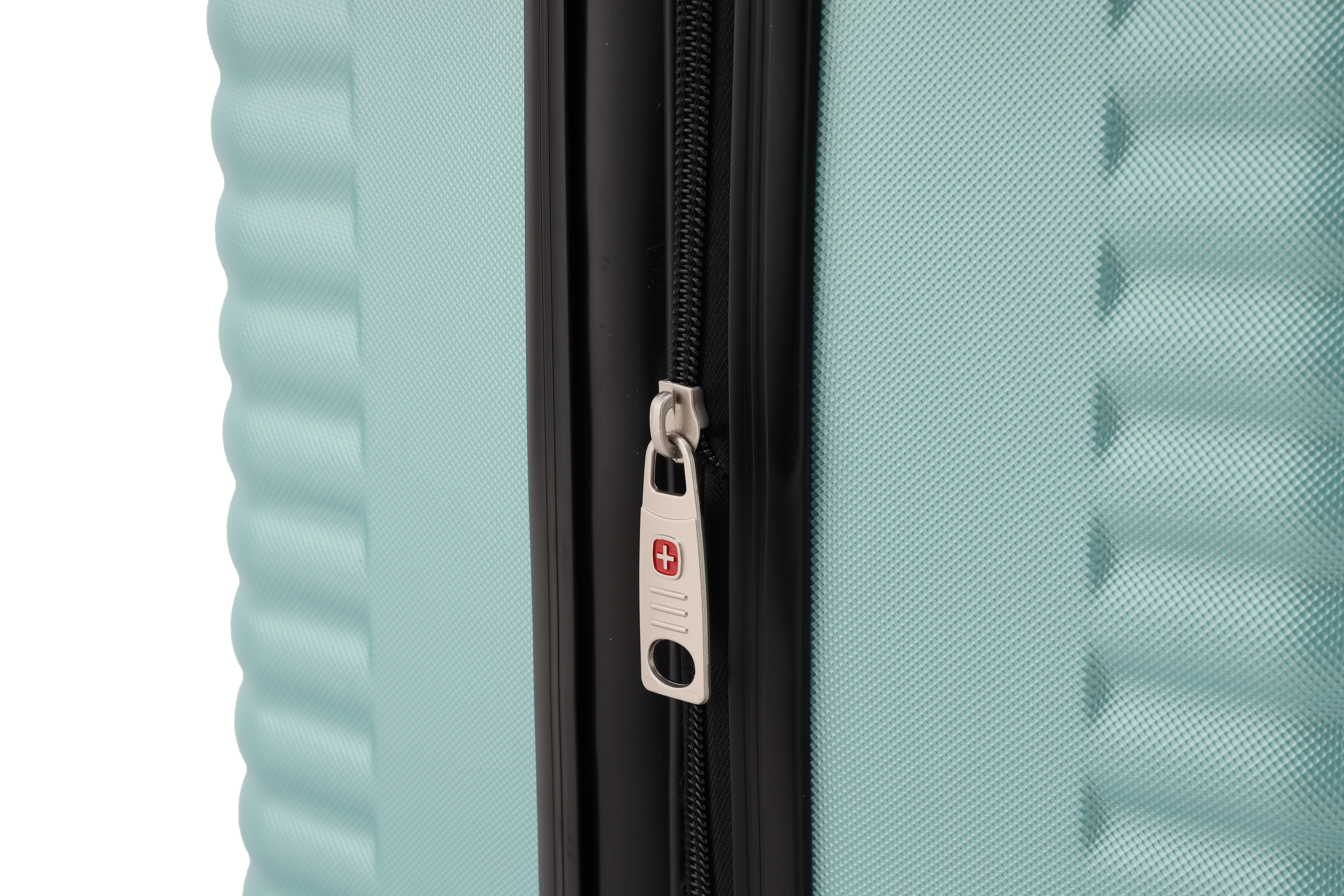 סט מזוודות קשיחות 3 יחידות מידות 28|24|20 אינץ' דגם London צבע מנטה Swiss Voyager - תיק איפור במתנה
