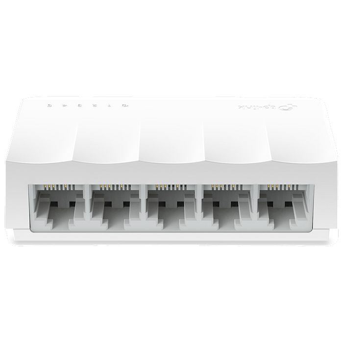 מתג שולחני 5 כניסות  TP-Link LS1005 Desktop Network Switch 10/100Mbps - בצבע לבן שלוש שנות אחריות עי יבואן הרשמי 