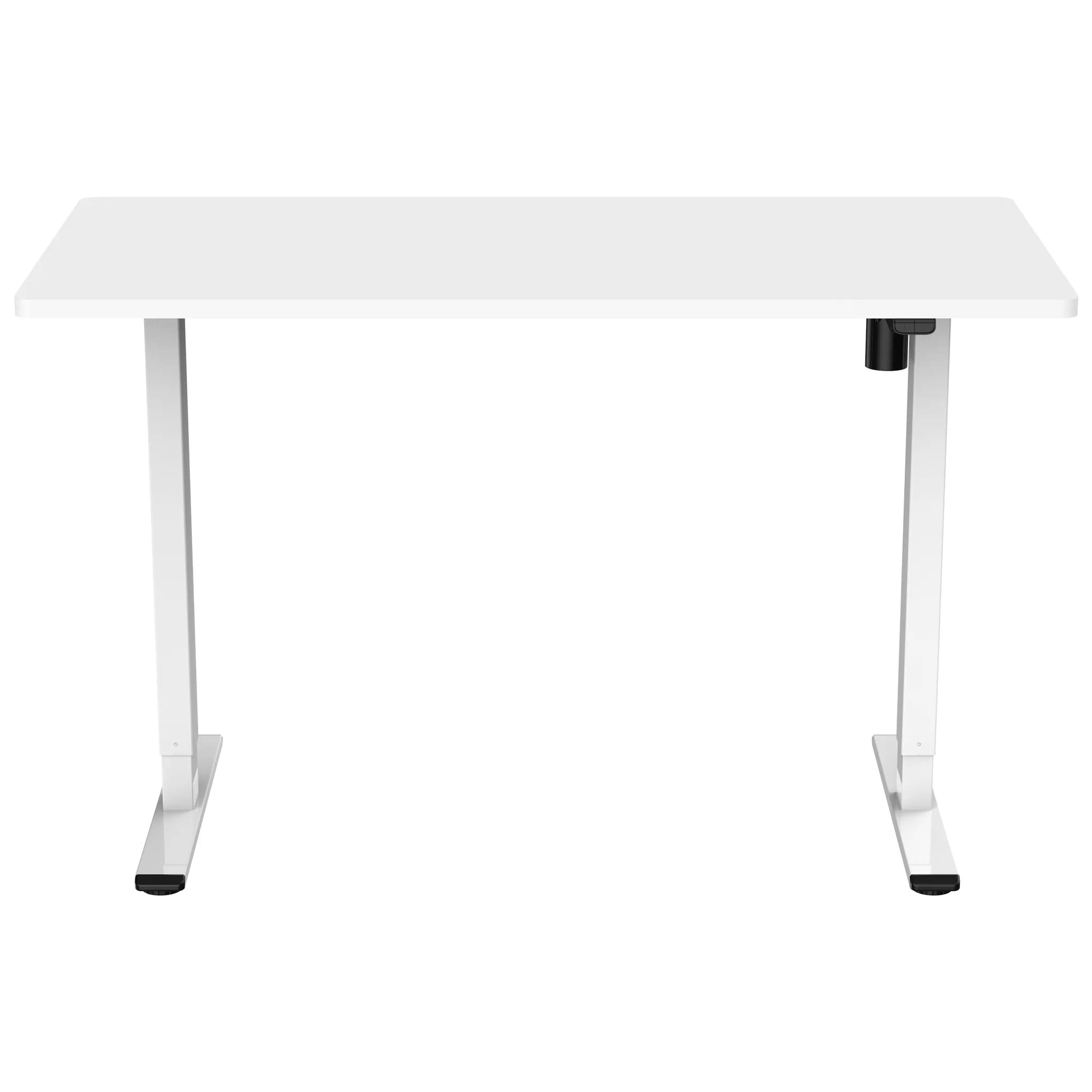שולחן חשמלי- חד מנועי 120 ס''מ רגל לבן פלטה לבנה KEISAR