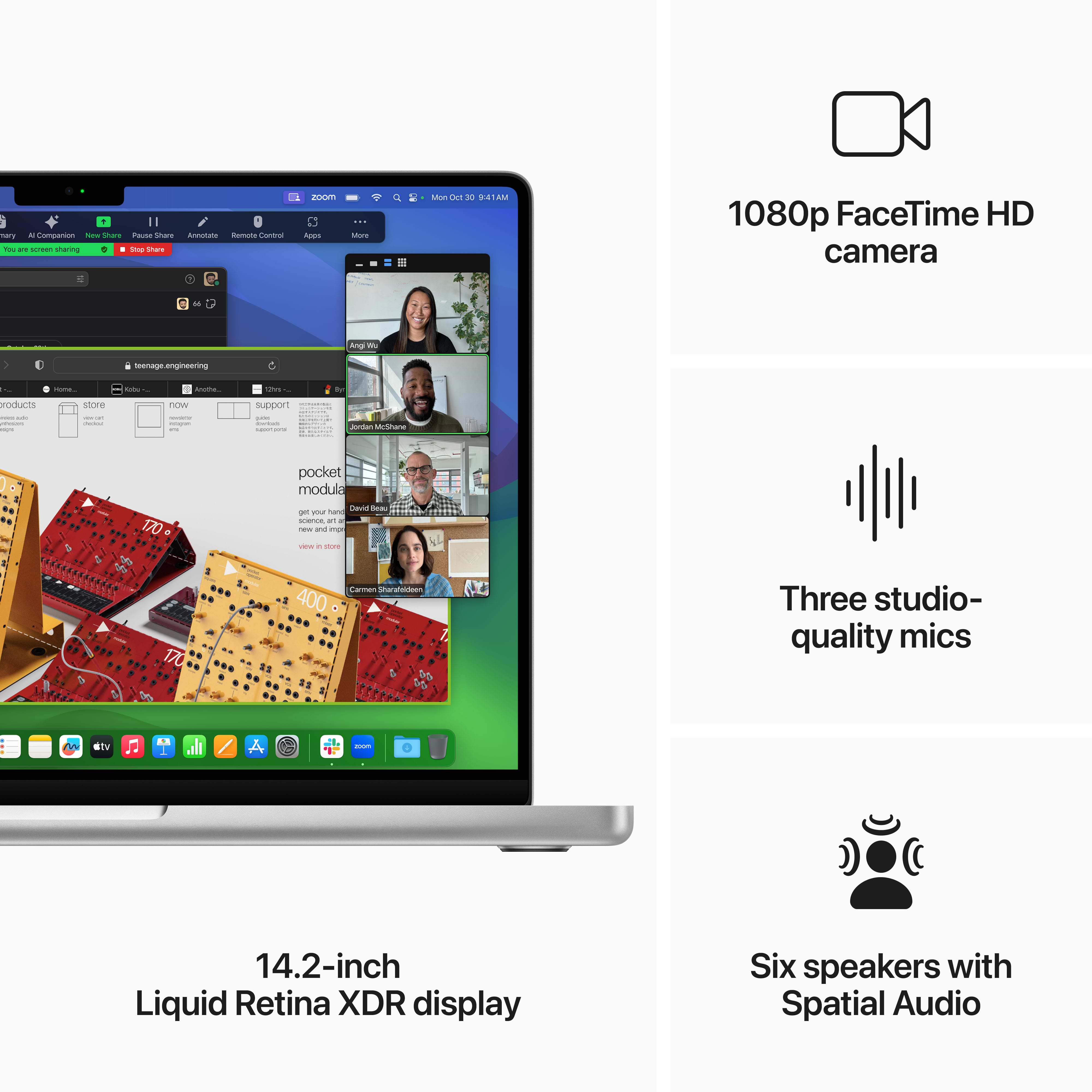 מחשב נייד Apple MacBook Pro 14 - Z1AX001DJ M3 Pro chip 11‑core CPU and 14‑core GPU 512GB SSD 18GB RAM - צבע כסוף אחריות ע