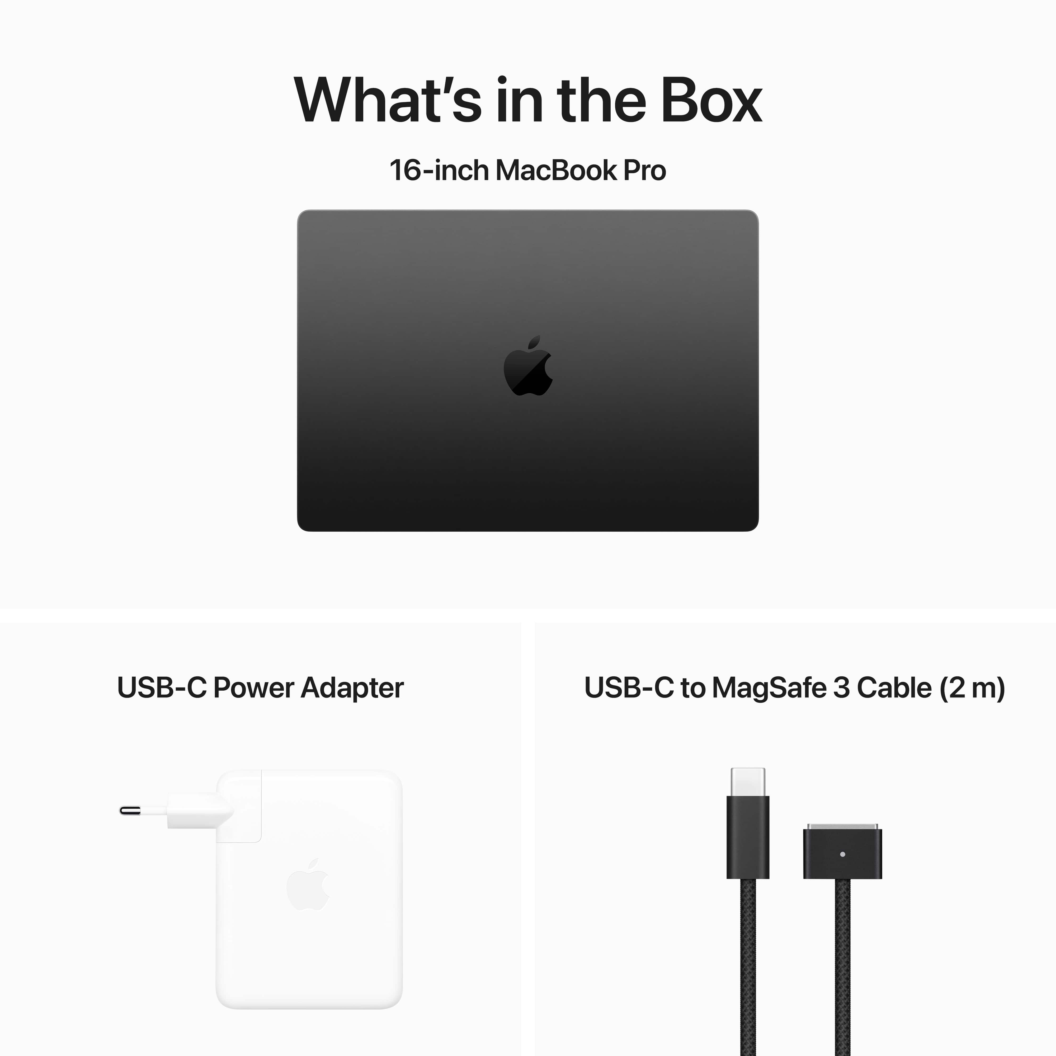 מחשב נייד Apple MacBook Pro 16 - MRW23HB/A M3 Pro chip 12‑core CPU and 18‑core GPU 512GB SSD 36GB RAM - צבע שחור חלל שנה אחריות ע