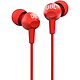 אוזניות חוטיות עם מיקרופון JBL C100SIURED - צבע אדום