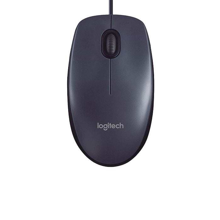 עכבר חוטי Logitech B100 - צבע שחור שנתיים אחריות עי היבואן הרשמי
