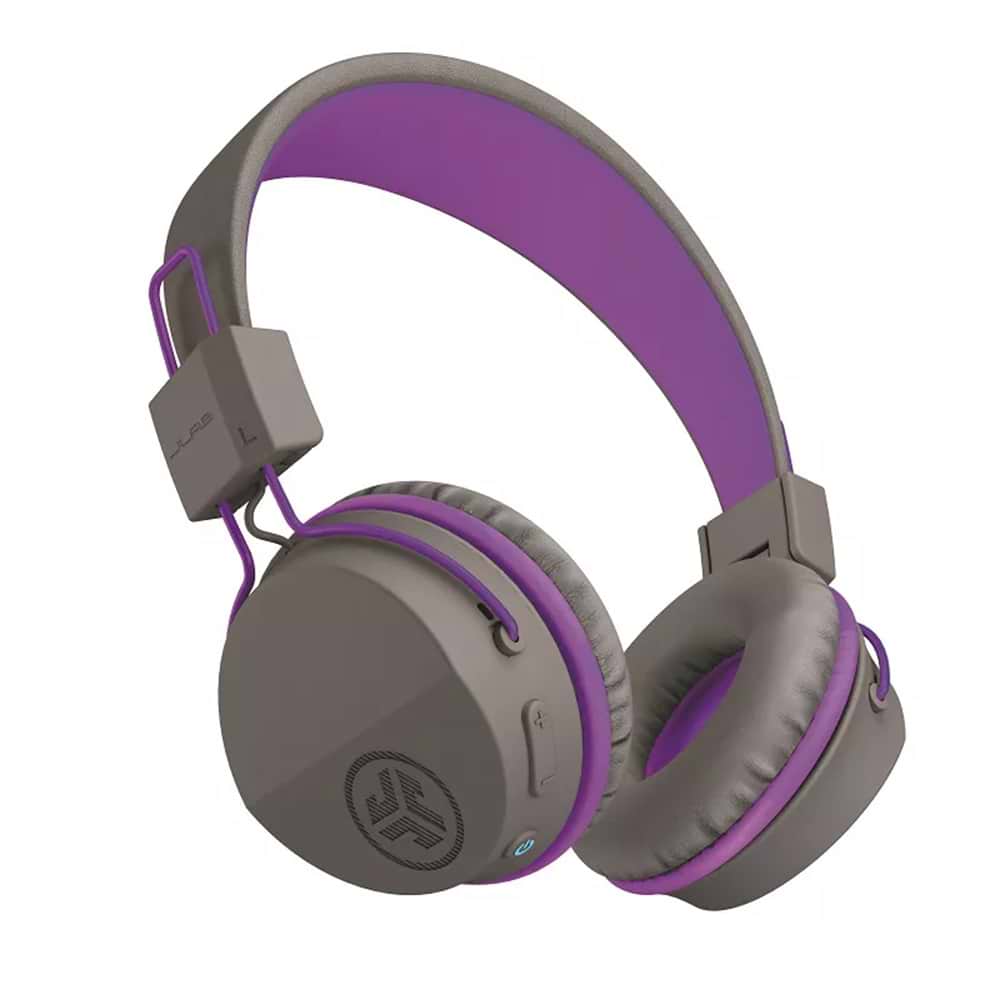 אוזניות אלחוטיות לילדים Jlab Jbuddies Studio Wireless - צבע אפור סגול שנתיים אחריות ע