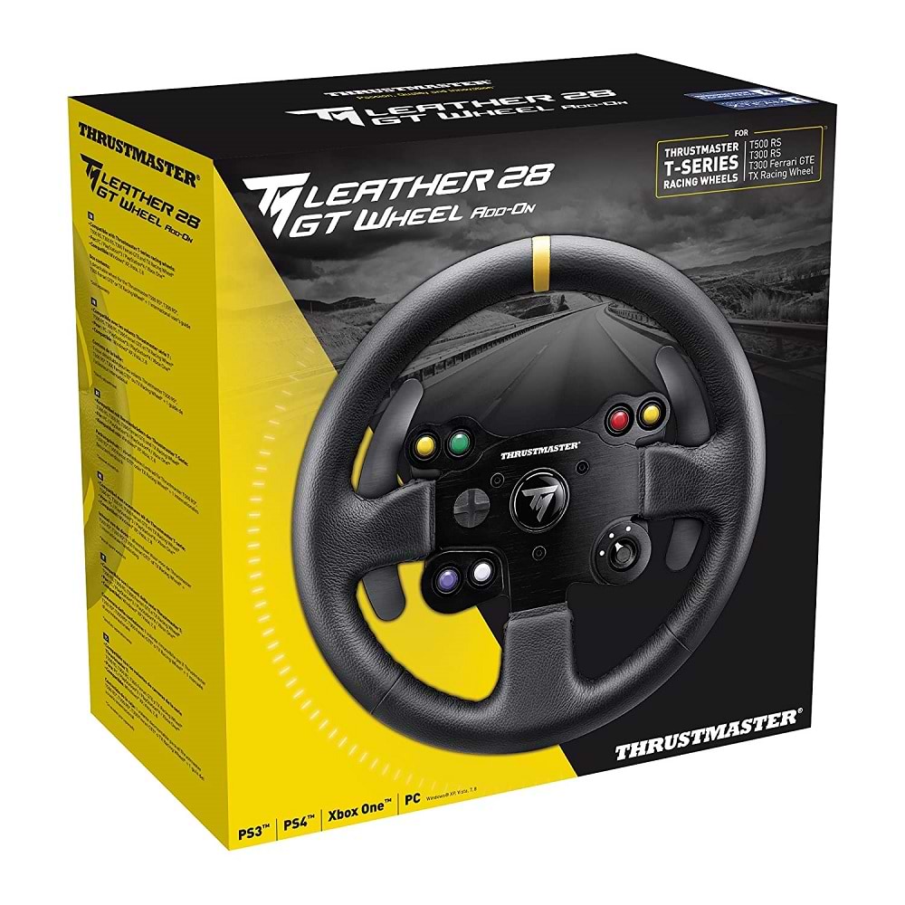 הגה מירוצים Thrustmaster TM Leather 29 GT Wheel Add On - צבע שחור שנה אחריות ע