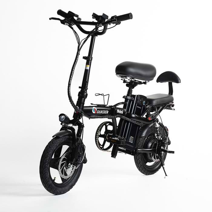 אופניים חשמליים מתקפלים Quicker Mini 14 עם סוללה 48V/10Ah - צבע שחור שנה אחריות עי היבואן הרשמי