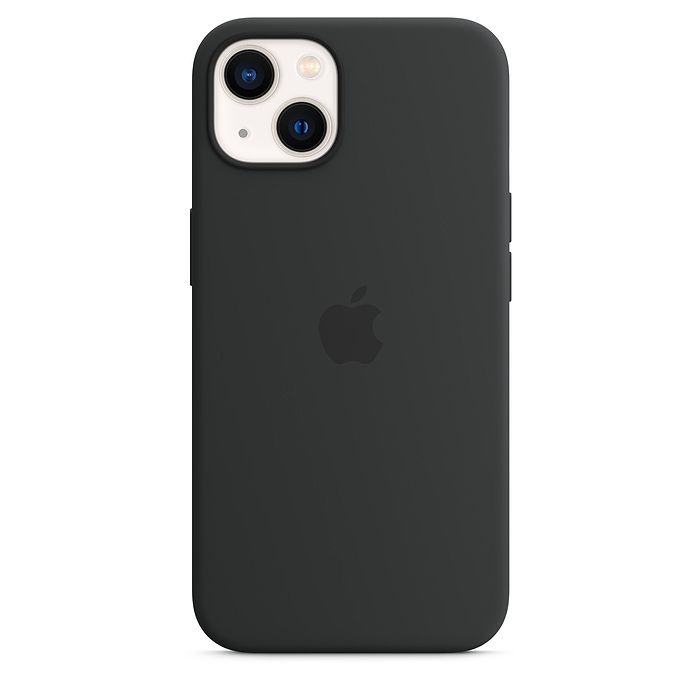 כיסוי מקורי ל- Apple iPhone 13 Silicone Case Midnight עם חיבור MagSafe - צבע שחור חצות
