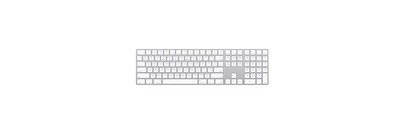 מקלדת אלחוטית Apple Magic Keyboard with Numeric Keypad  - צבע לבן שנה אחריות...