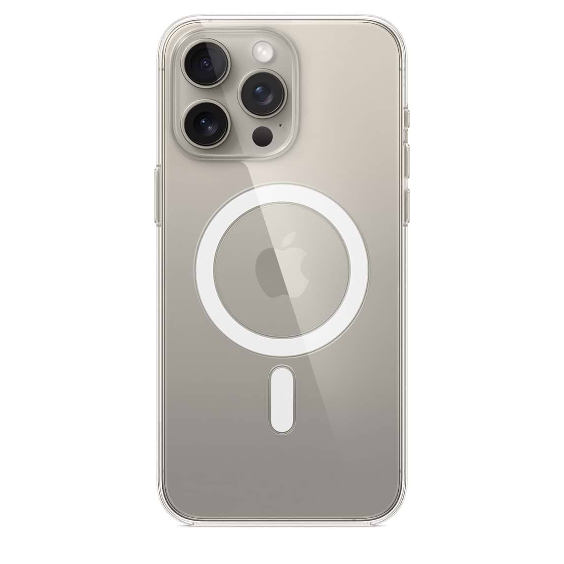 כיסוי מקורי ל- Apple iPhone 15 Pro Max Clear Case עם חיבור MagSafe - צבע שקוף