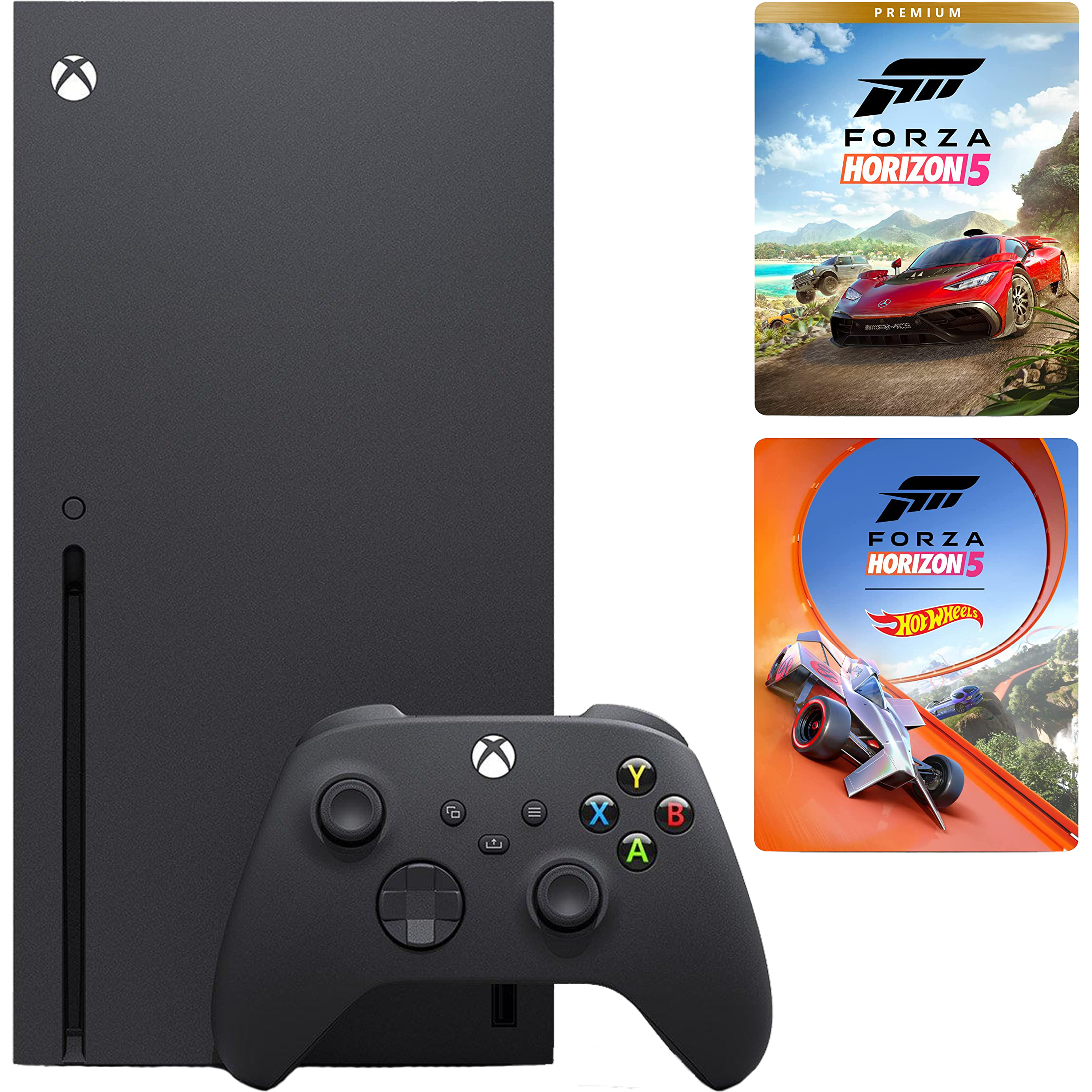 באנדל קונסולה Microsoft Xbox Series X 1TB כולל משחק Forza Horizon 5 Premium Edition - צבע שחור שנתיים אחריות ע
