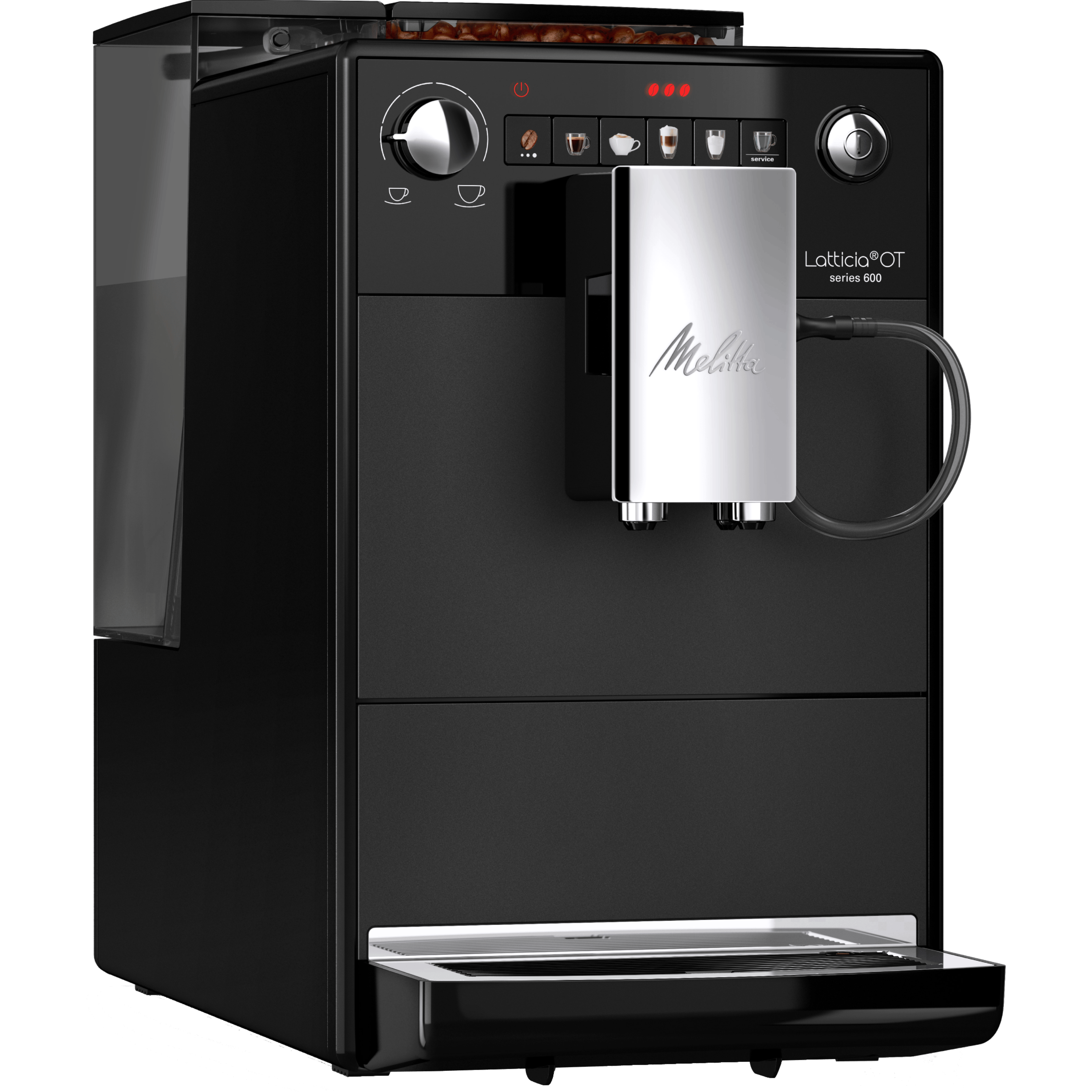 מכונת קפה אוטומטית למגוון משקאות בלחיצת כפתור Melitta Latticia - שחור שנה אחריות ע