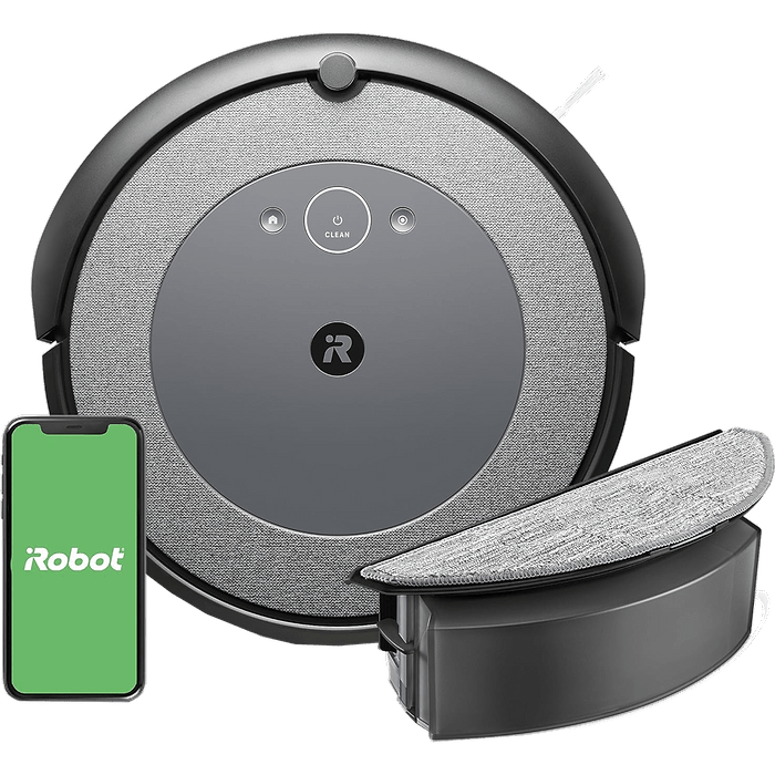 שואב שוטף רובוטי iRobot Roomba Combo i5 - אחריות עי היבואן הרשמי 