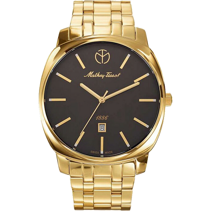 שעון יד לגבר Mathey Tissot H6940MPN 42mm צבע זהב/שחור/זכוכית ספיר - אחריות לשנה עי היבואן