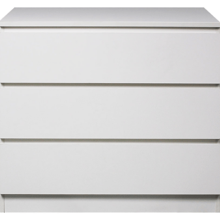 קומודה 3 מגירות דגם לורי GAROX - צבע לבן