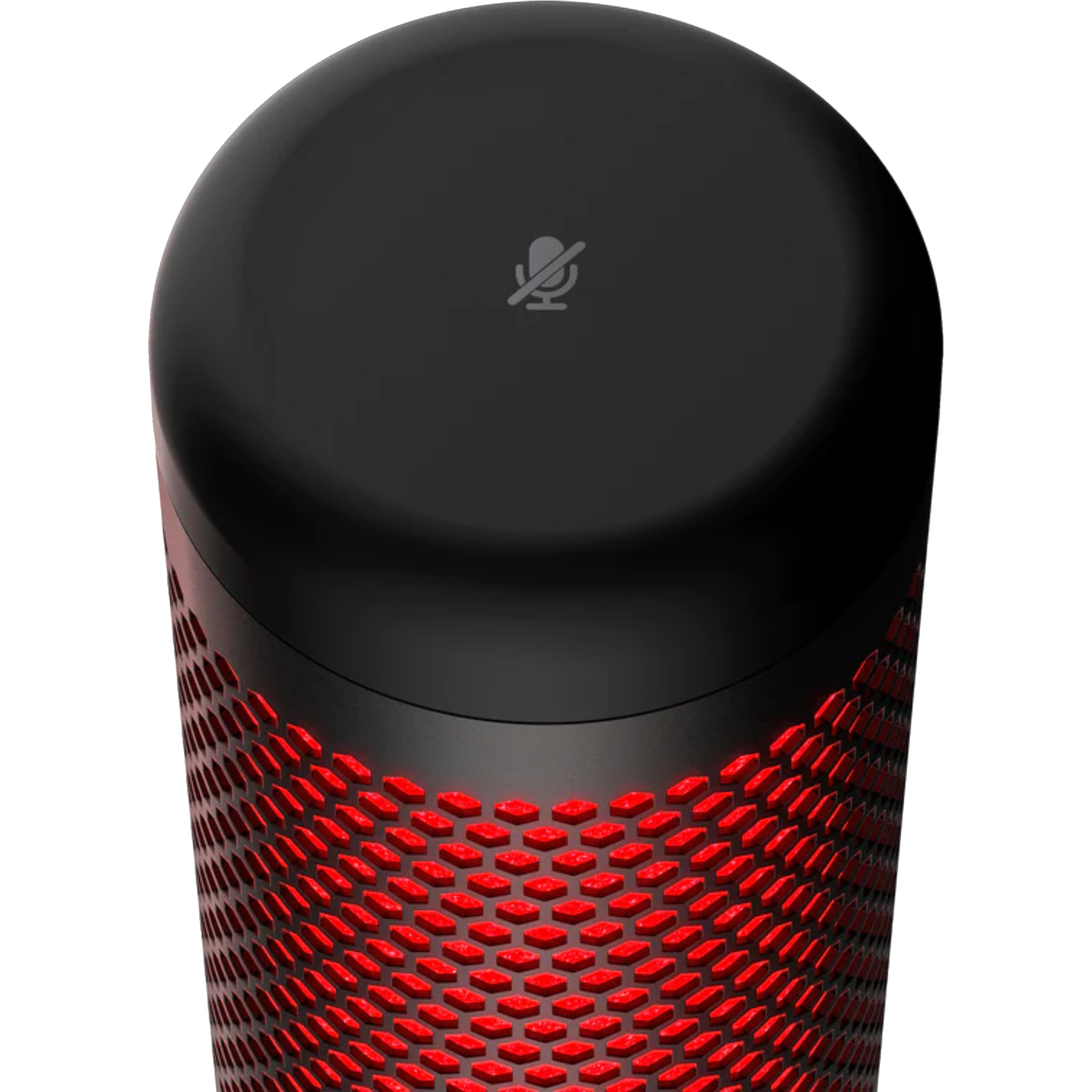 מיקרופון גיימינג לד אדום HyperX QuadCast USB - צבע שחור שנתיים אחריות ע