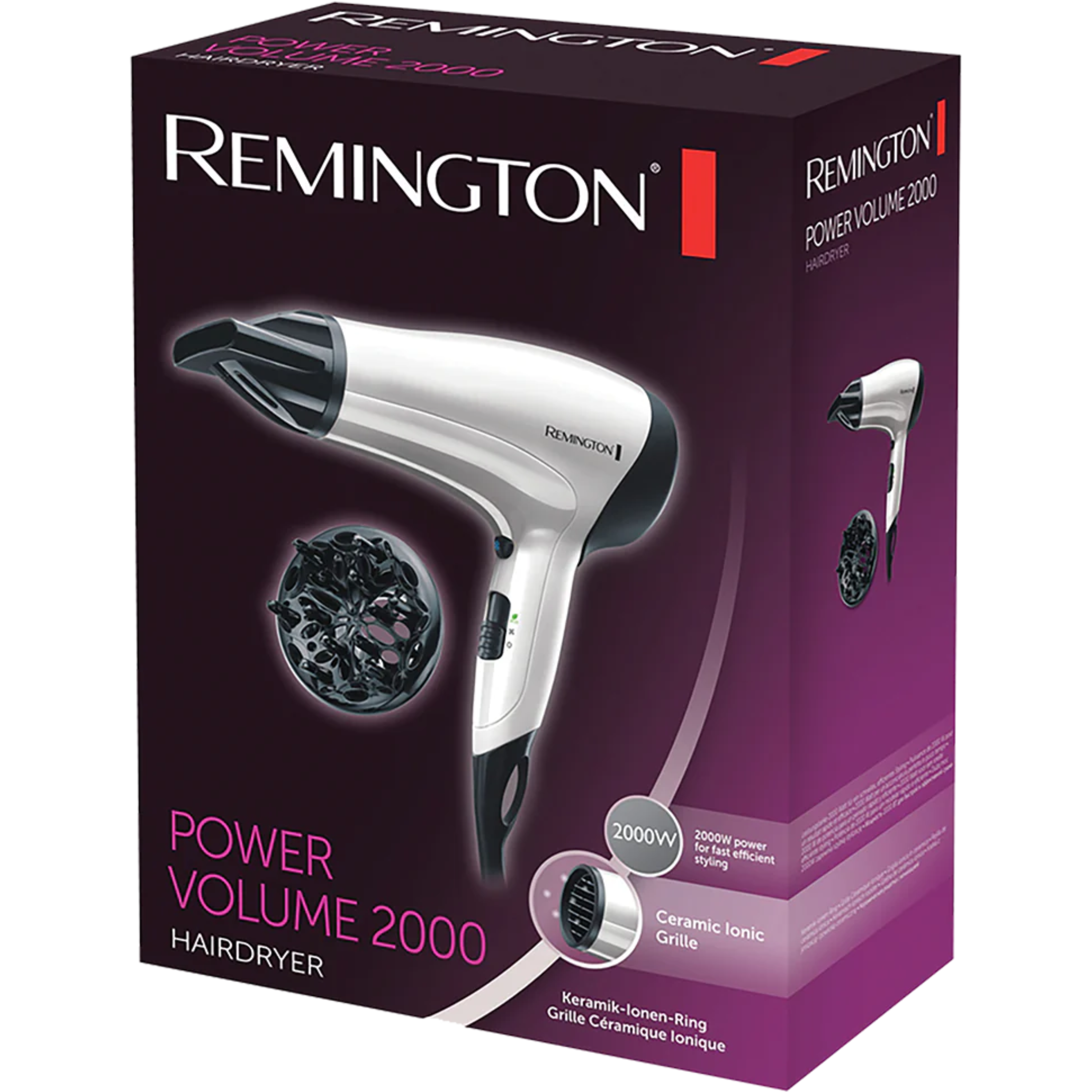 מייבש שיער Remington Power Volume 2000 D3015 - שנתיים אחריות ע