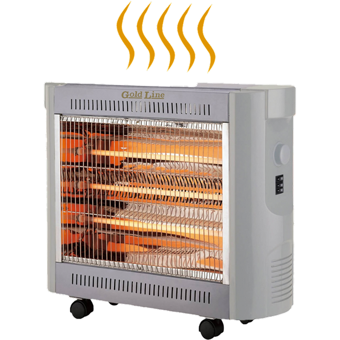 תנור חימום קוורץ  Gold line Portable radiant heater ATL-3250 - שנתיים אחריות עי היבואן הרשמי 