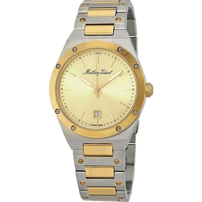שעון יד לגבר Mathey Tissot H680BDI 41mm צבע כסף/זהב/זכוכית ספיר - אחריות לשנה עי היבואן