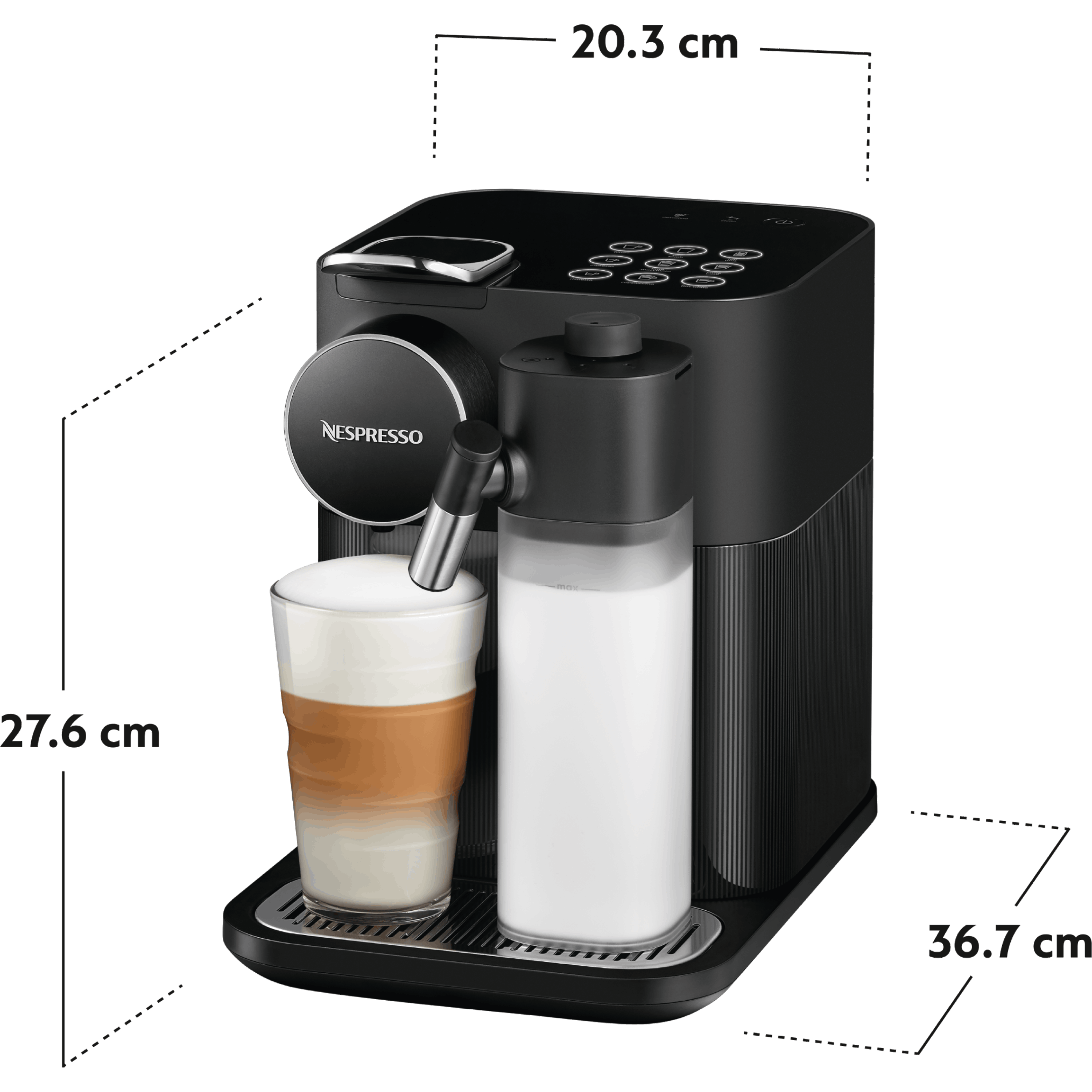מכונת קפה Nespresso Gran lattissima F541 שחור -שנה אחריות ע