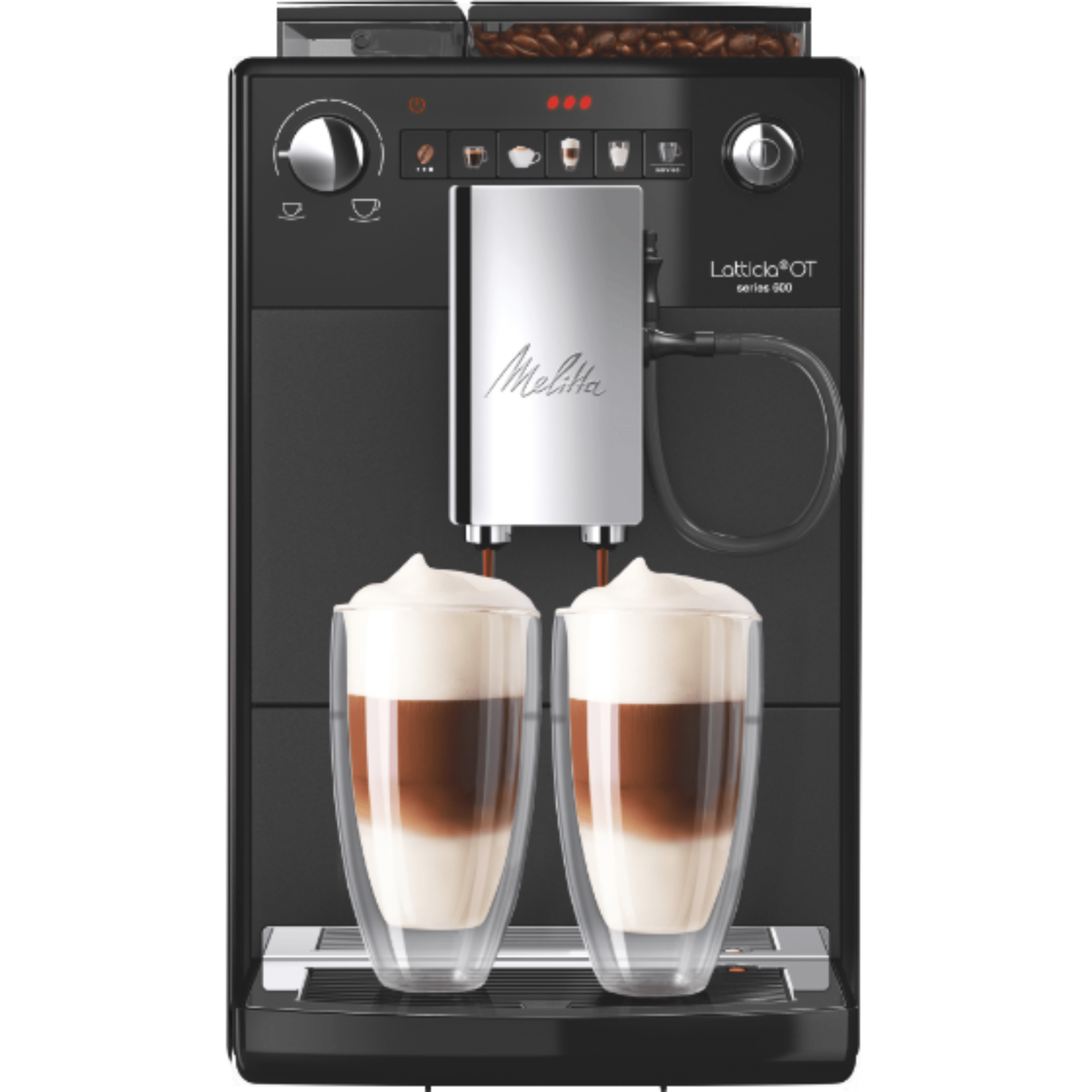 מכונת קפה אוטומטית למגוון משקאות בלחיצת כפתור Melitta Latticia - שחור שנה אחריות ע