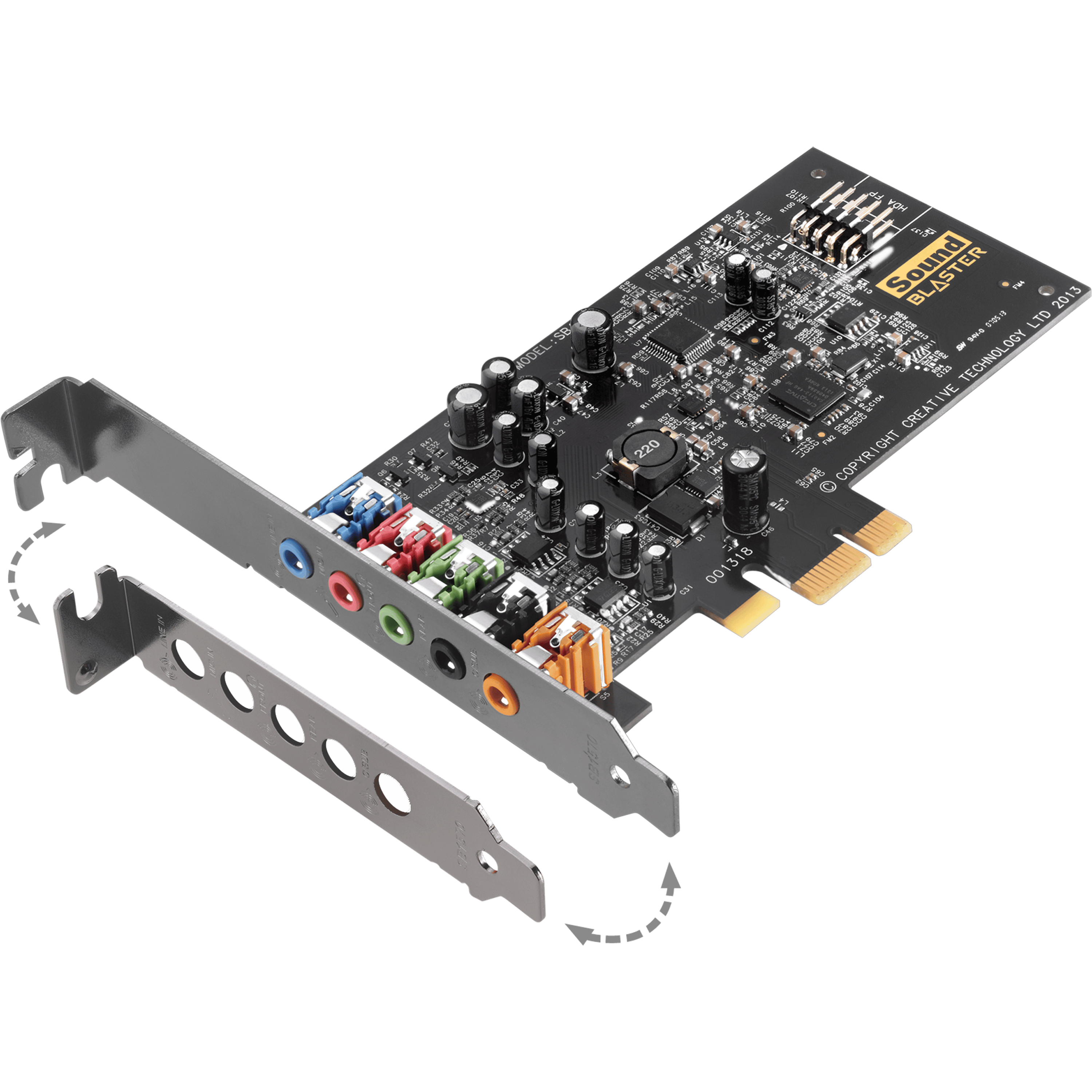 כרטיס קול פנימי Creative Sound Blaster Audigy Fx 5.1 PCLE - צבע שחור שנה אחריות ע