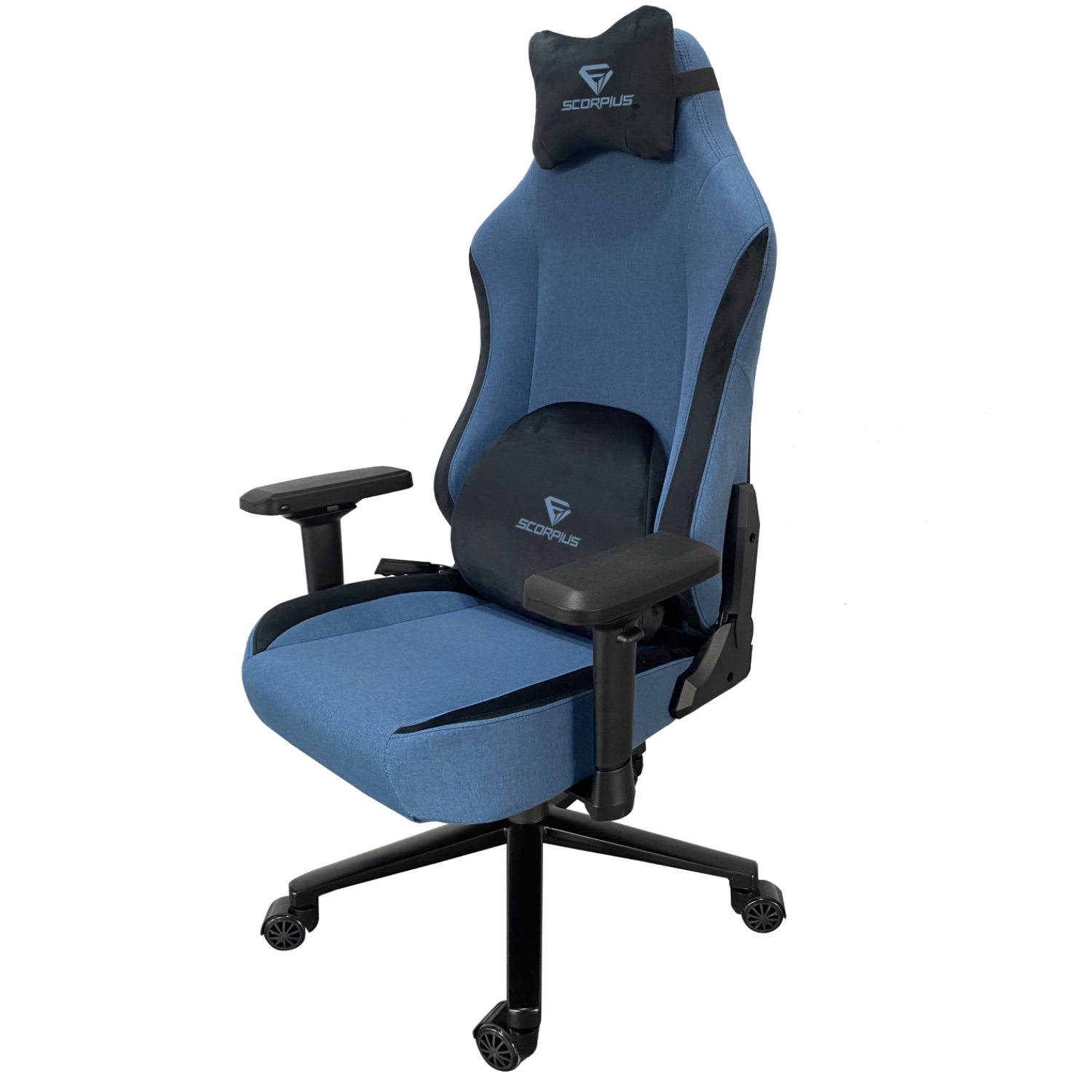 כיסא גיימינג Scorpius Preformance - צבע כחול שנה אחריות ע