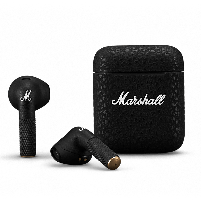 אוזניות אלחוטיות Marshell Minor III - צבע שחור שנה אחריות עי יבואן רשמי