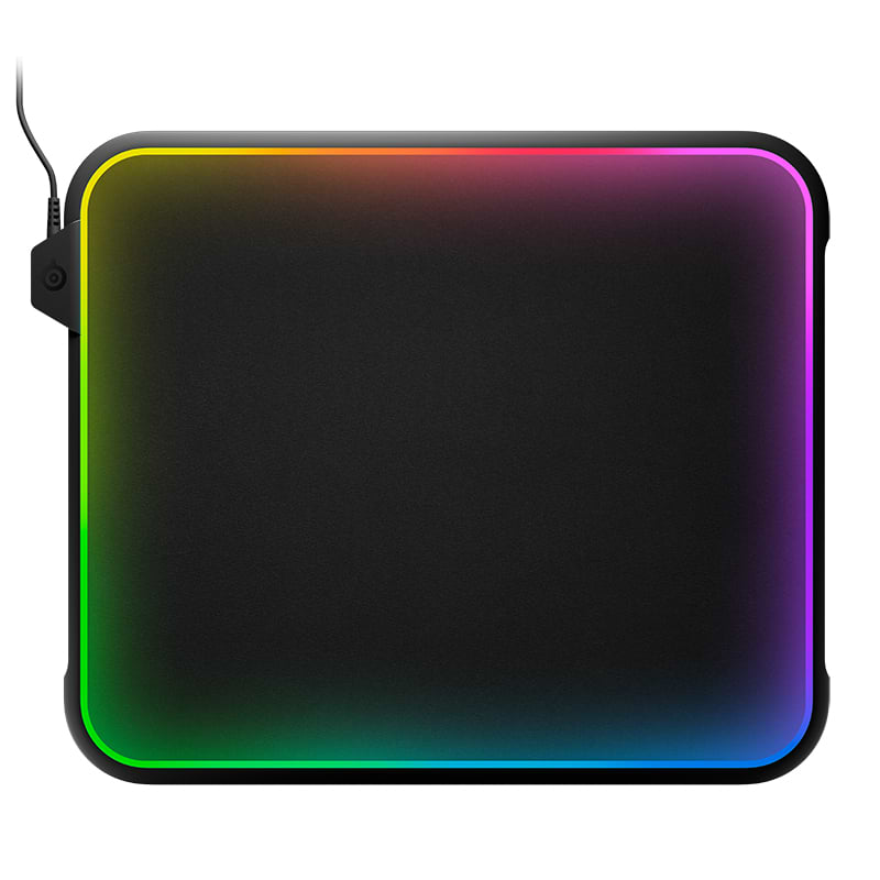 משטח גיימינג קשיח SteelSeries QcK Prism RGB XL עם תאורת RGB – צבע שחור שנתיים אחריות יבואן רשמי 