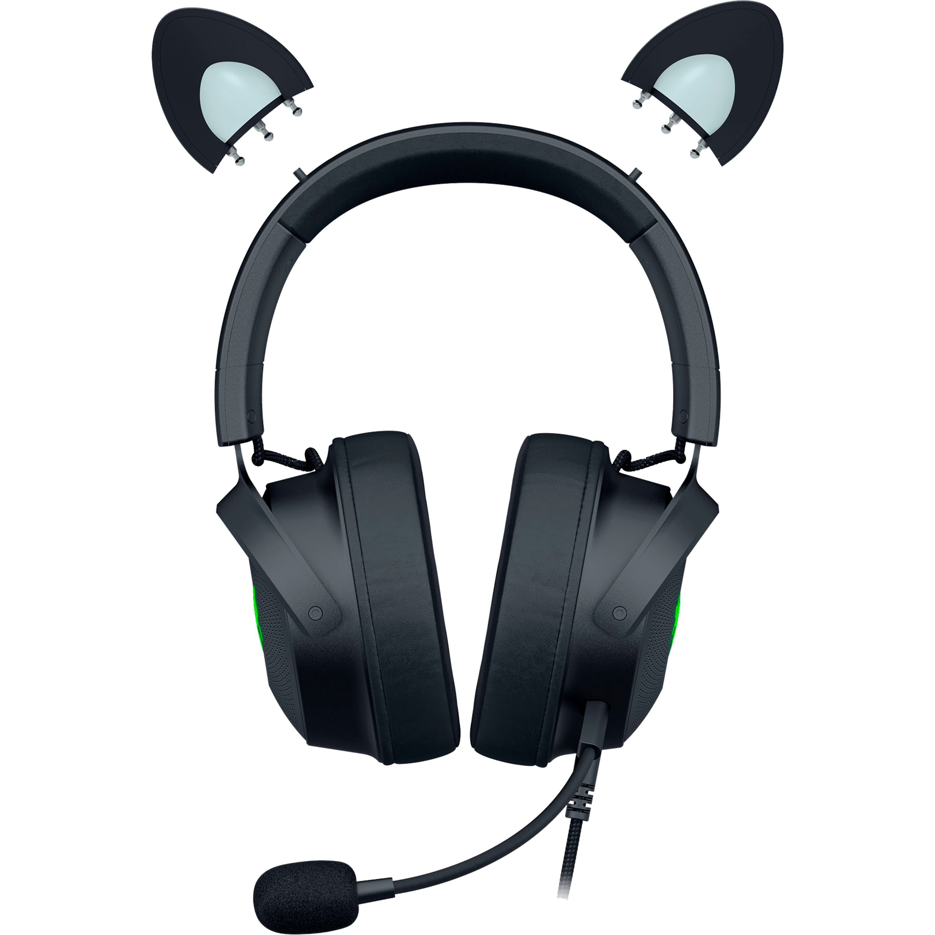 אוזניות גיימינג חוטיות Razer Kraken Kitty V2 Pro RGB - צבע שחור שנתיים אחריות ע