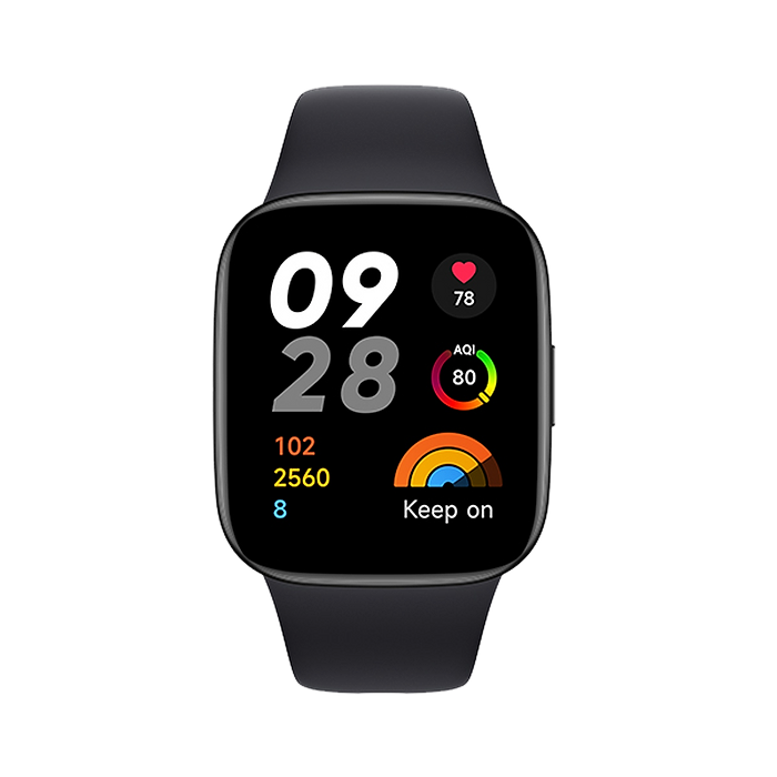 שעון ספורט חכם Xiaomi Redmi Watch 3  - צבע שחור שנה אחריות עי המילטון היבואן הרשמי 