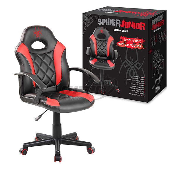 כיסא גיימינג Spider Junior - צבע אדום ושחור 