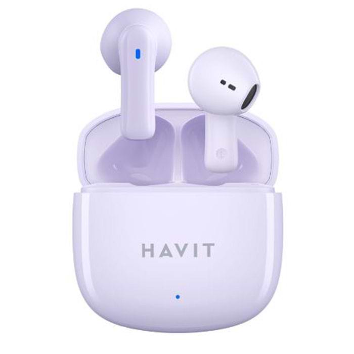 אוזניות אלחוטיות Havit TWS TW903 - צבע סגול שנה אחריות עי היבואן הרשמי