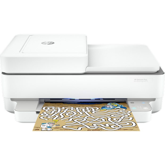 מדפסת אלחוטית משולבת HP DeskJet Plus Ink Advantage 6475 All-in-One - צבע לבן שנה אחריות עי היבואן הרשמי