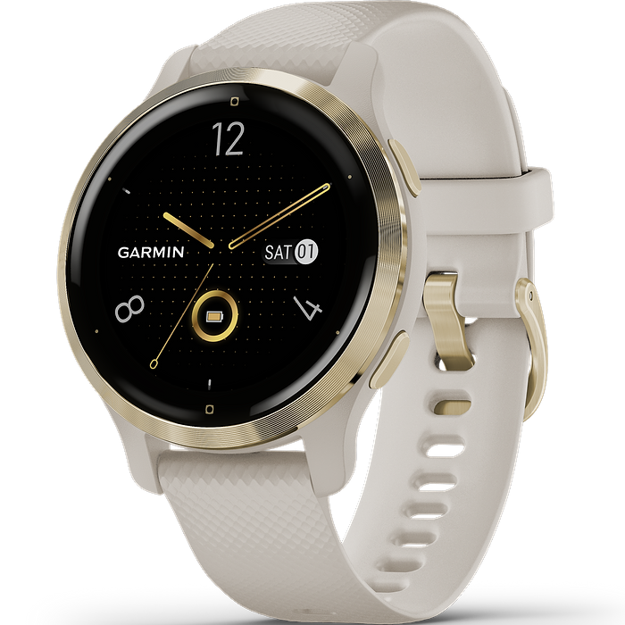 שעון ספורט חכם Garmin Venu 2S GPS 40.4mm - צבע זהב בהיר שנתיים אחריות עי היבואן הרשמי