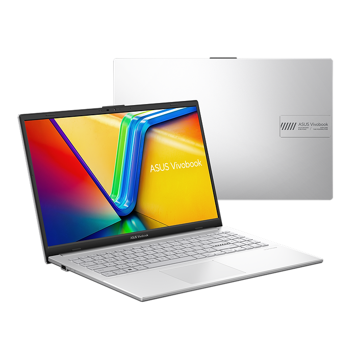 מחשב נייד Asus VivoBook GO 15 E1504GA-NJ170WS - N100 128GB 4GB RAM Windows 11s + Office 365 - צבע כסוף שנה אחריות עי היבואן הרשמי