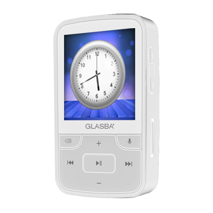 נגן גלסבה Samvix 8GB MP3 - צבע לבן שנה אחריות