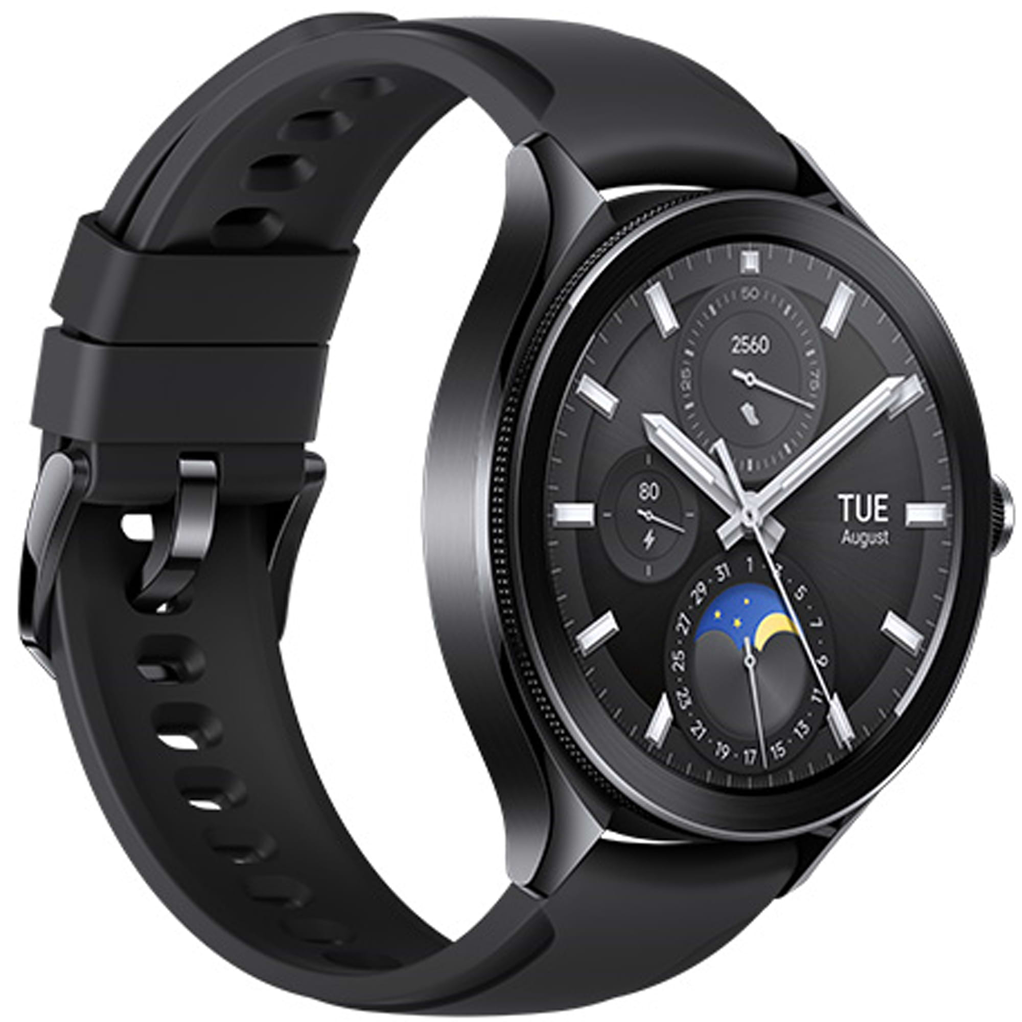 שעון ספורט חכם Xiaomi Watch 2 Pro 46mm - עם מארז בצבע שחור ורצועת גומי פלואורין שחורה - שנה אחריות ע