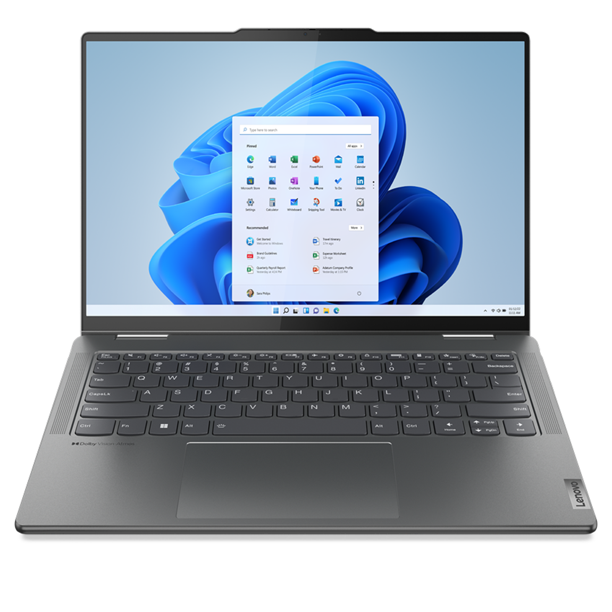 מחשב נייד עם מסך מגע Lenovo Yoga 7 14IRL8 82YL0072IV - Core i7-1360P 1TB SSD 16GB RAM Windows 11 - צבע אפור שלוש שנות אחריות ע