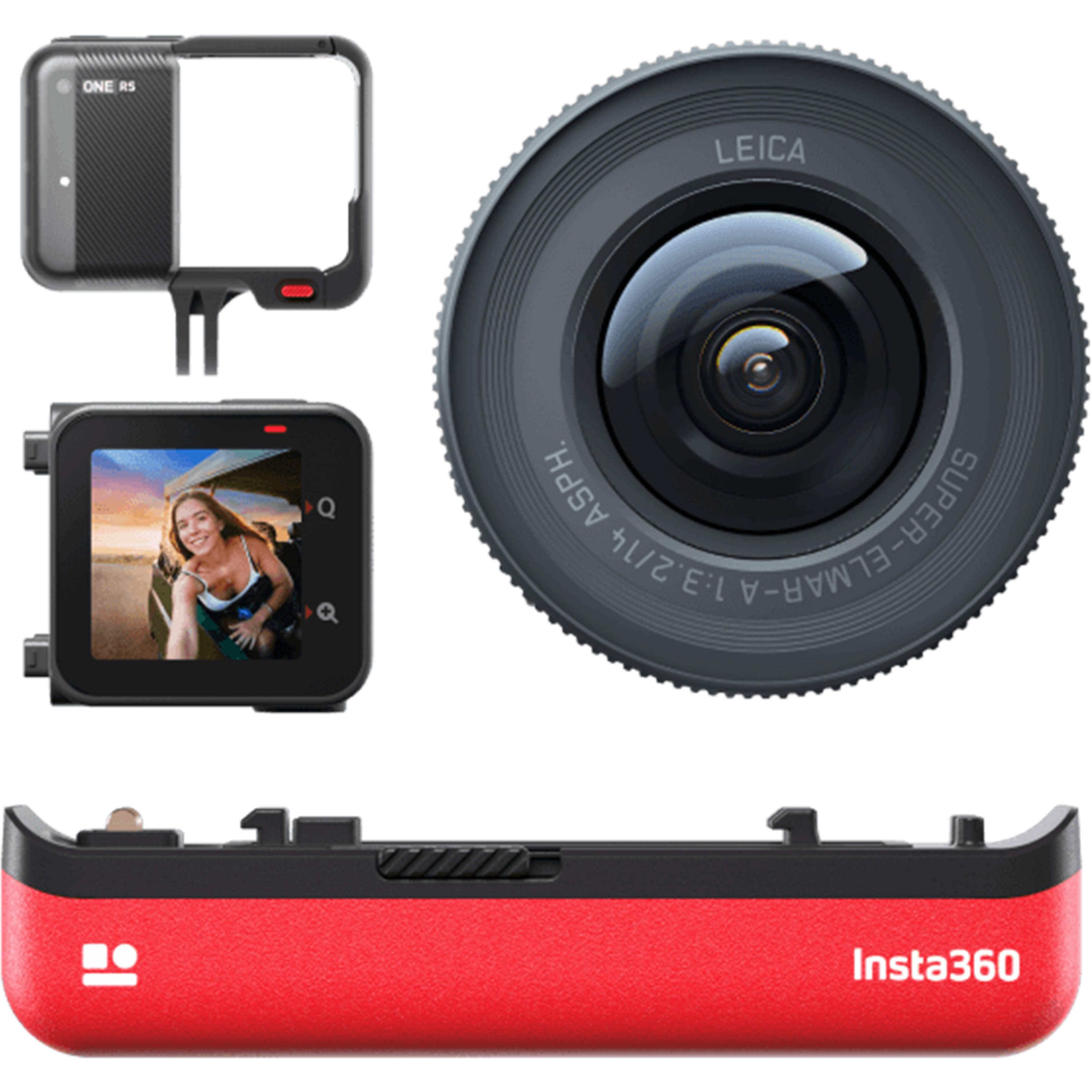 מצלמת אקסטרים Insta360 One RS 1-Inch Leica Edition 1-Inch Wide Angle Lens - צבע שחור שנה אחריות ע