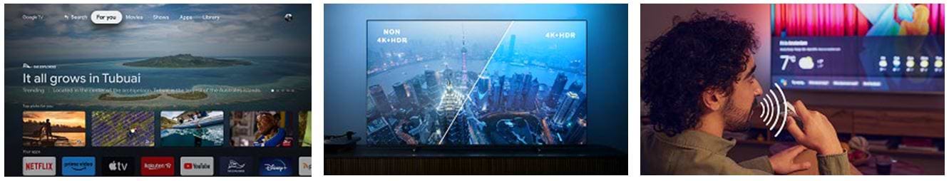 טלוויזיה חכמה 55" Philips LED 4K HD 55PUS8518/12  - שנתיים אחריות ע"י היבואן הרשמי 