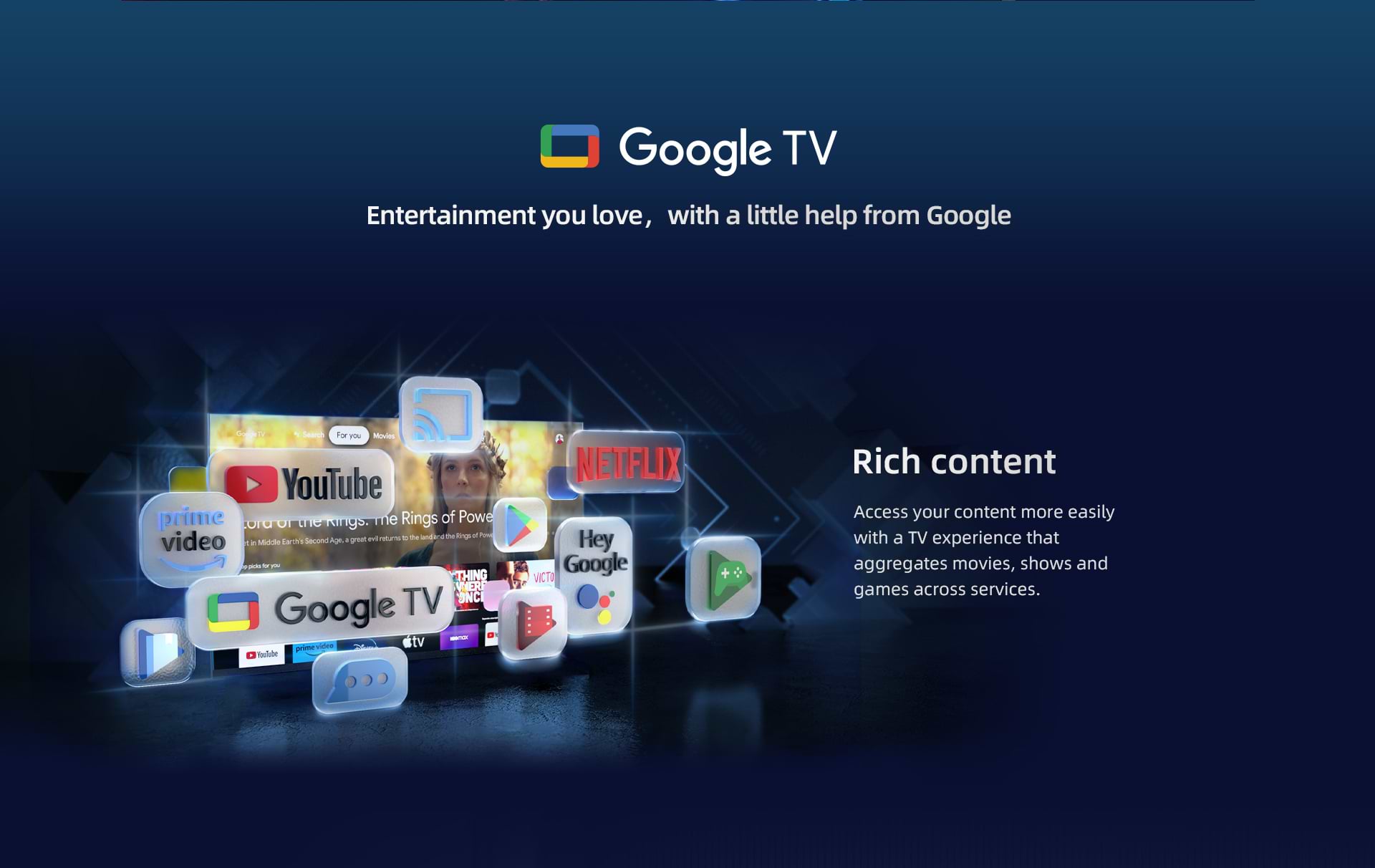 טלוויזיה חכמה CHiQ 75" U75QF8TG QLED Google TV 4K UHD HDR10 - שנתיים אחריות ע"י אלקטרה היבואן הרשמי